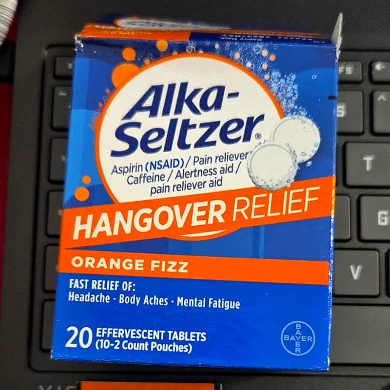 美国直邮 拜耳Alka-Seltzer宿醉解酒泡腾片缓解头痛疲劳身体酸痛1