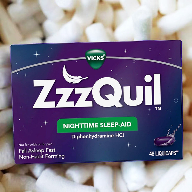 美国溯源- zzzquil唯克斯睡眠胶囊48粒 夜间助眠改善失眠倒时差