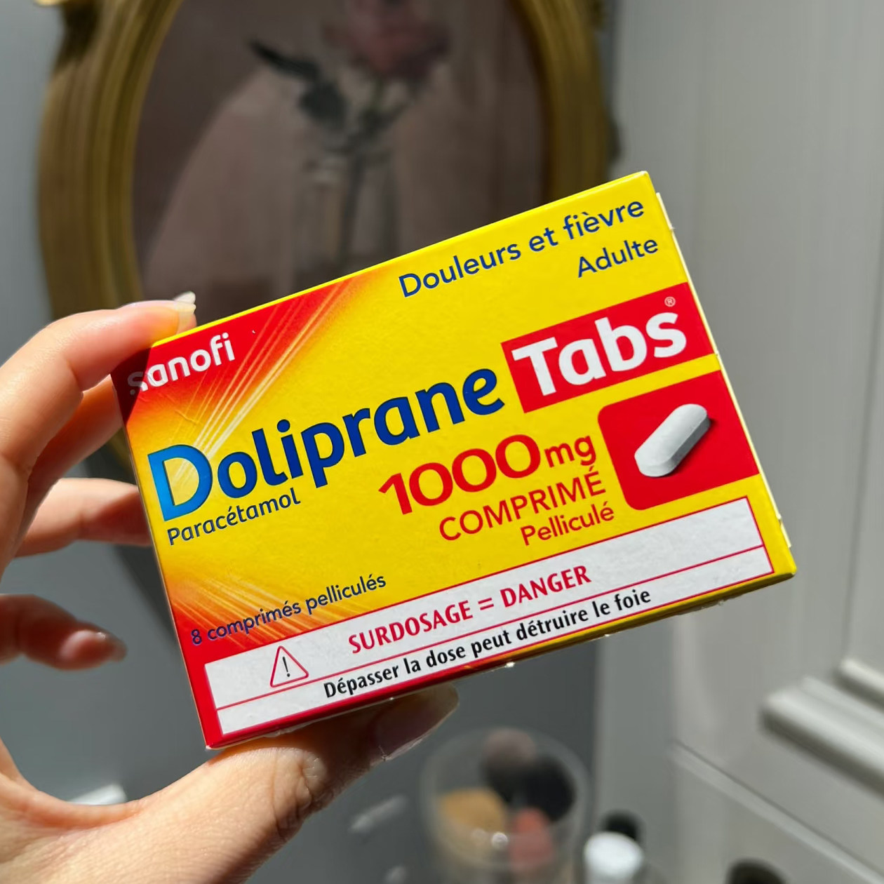 法国多利潘Doliprane退烧止痛感冒发烧喉咙痛流鼻涕000mg1