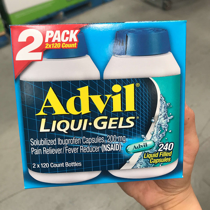 美国直邮advil布洛芬止痛退烧液体胶囊 头痛背痛关节痛月经痛感冒