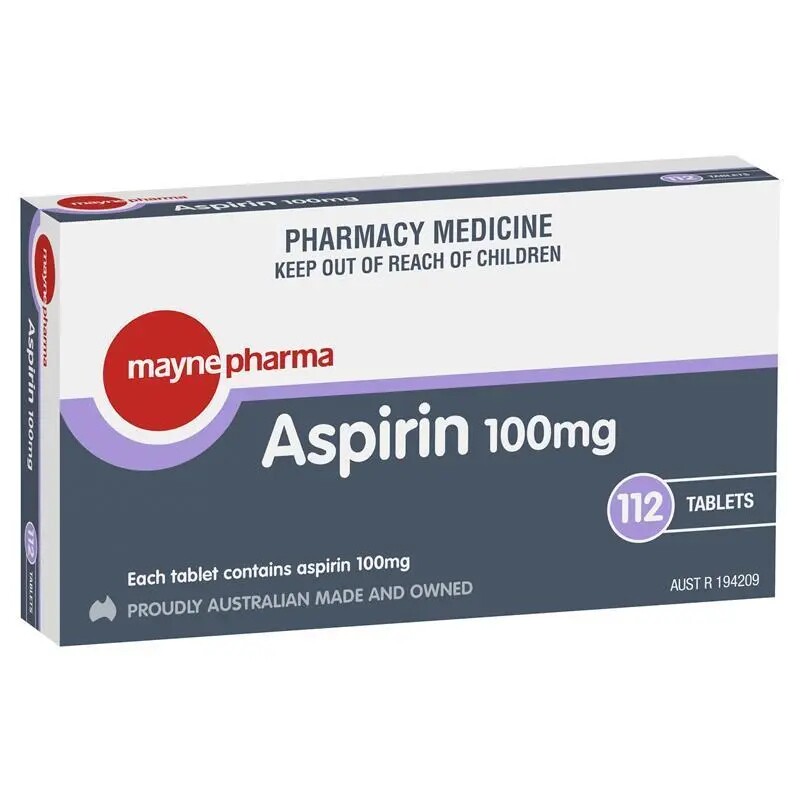 澳洲直邮Mayne阿司匹林100毫克112片心脑血管疾病患者必备