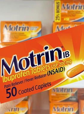 美国原装Motrin IB布洛芬止痛退烧 头痛背痛关节痛月经痛缓解感冒