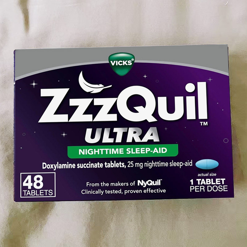 美国溯源-Zzzquil睡眠片48粒 夜间倒时差改善失眠助眠药