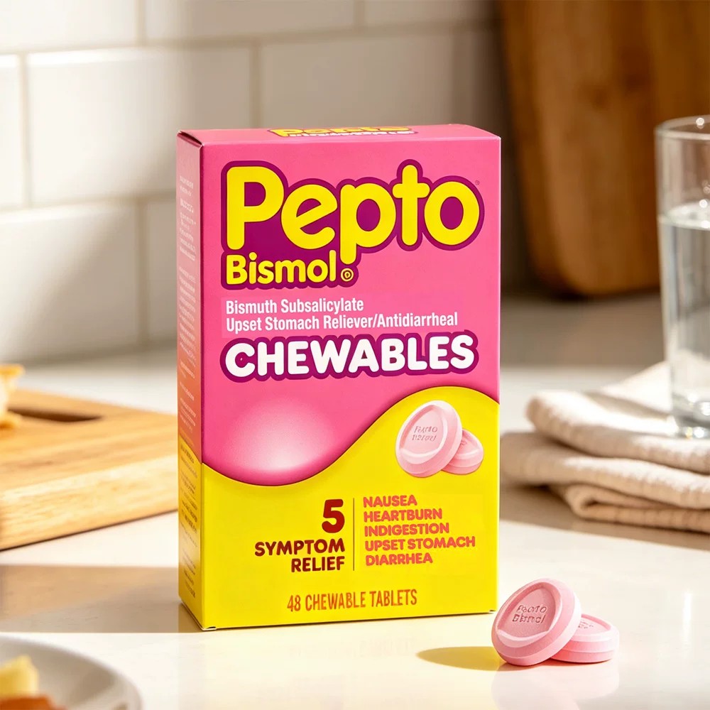 美国直邮 Pepto新药肠胃咀嚼片抗胃酸胃胀恶心消化不良肠胃调理1
