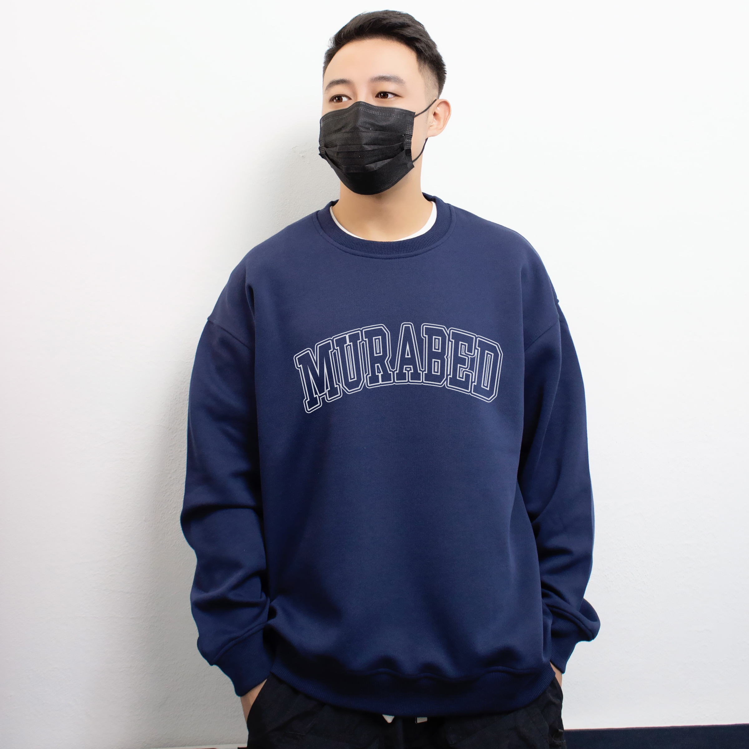 卫衣男冬加绒加厚圆领美式印花学生青年潮流潮牌高街休闲上衣外套