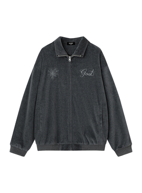 GOST丝绒刺绣开衫卫衣外套潮牌百搭