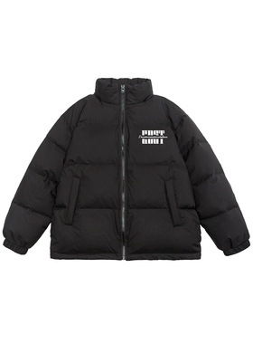 GOST潮牌情侣款植绒印花短款90绒羽绒服加厚保暖外套