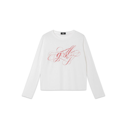 GOST潮牌层叠花体长袖T恤