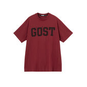 暗纹植绒印花T恤歌词印花酷飒叛逆百搭短袖 GOST 王琳凯同款