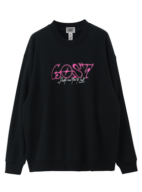 GOST 原创基础百搭朋克圆领卫衣 简约宽松长袖上衣情侣款