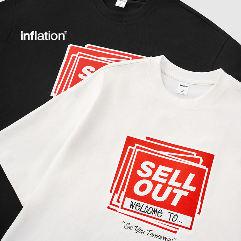 SellOut字母印花T恤2025春夏新品索罗娜凉感街头短袖男