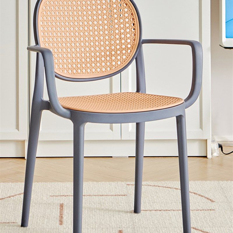 北欧靠背侘寂中古网红凳子餐椅仿藤编家用阳台书桌可叠放带扶手,搬运/仓储/物流设备,机械式停车设备（立体停车库）,淘宝优惠券,粉丝福利购,淘宝优惠卷