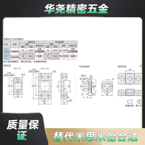 浮动接头(组件) 低硬度型WHK26-M6/8/10/14/18/22/26