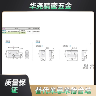 怡合达直线导轨用定位板 ICG01/11-L23/28/33/43