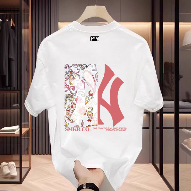 NYLPA白色短袖T恤男士2024新款爆款潮牌奥特莱斯美式印花上衣夏季