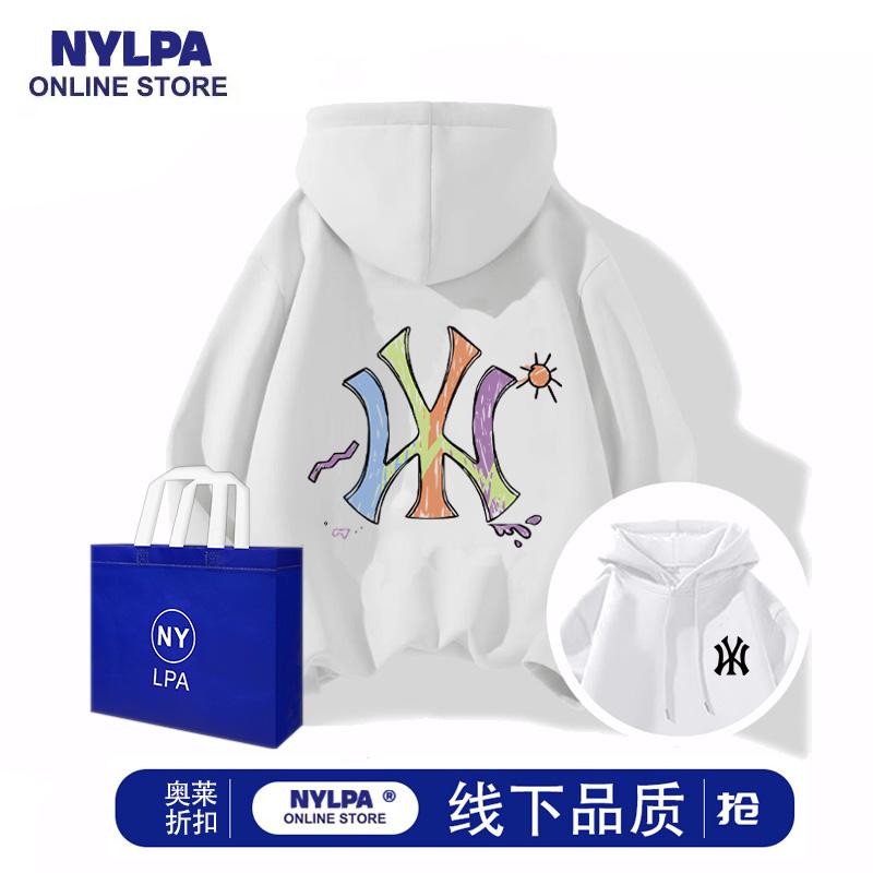 潮牌新款加绒印花连帽卫衣情侣款