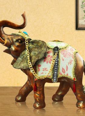 泰国泰式招财大象家居装饰工艺品摆件客厅办公室桌电视柜镇宅摆设