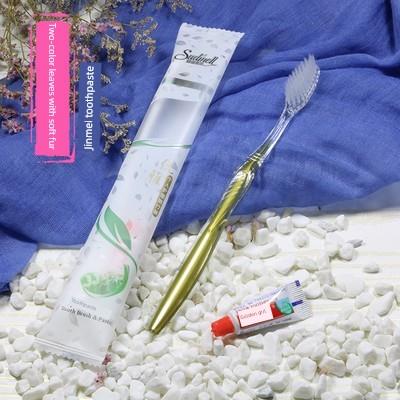 宾馆一次性洗漱用品酒店牙刷牙膏浴场洗浴中心软毛牙具客房二合一