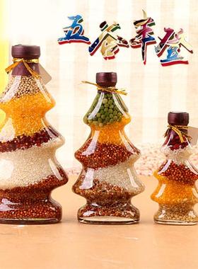 创意家居五谷丰登摆设玄关橱柜酒柜招财摆件 现代简约玻璃装饰品