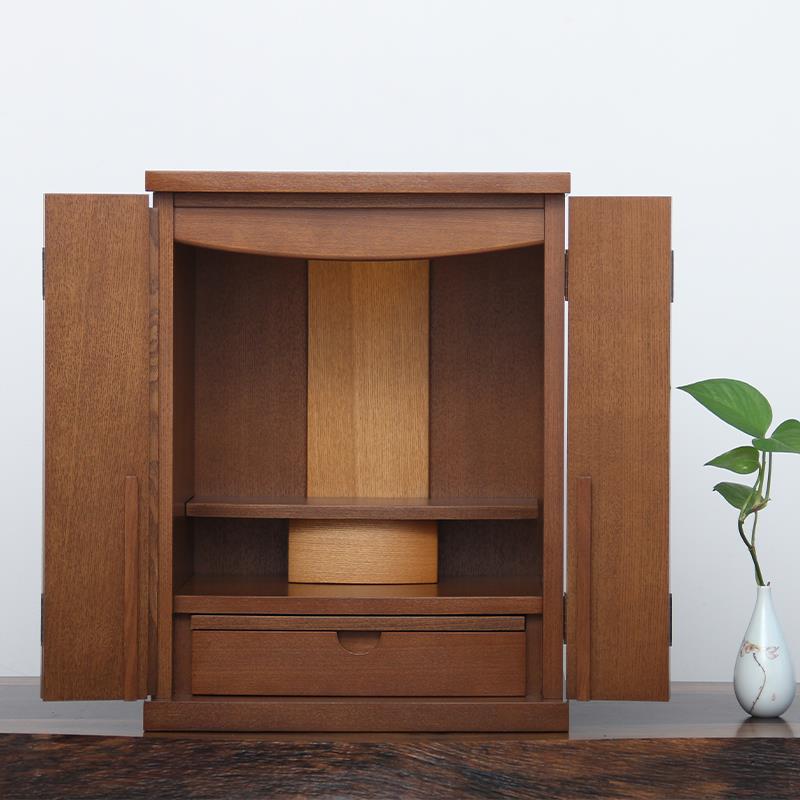 出口日本新中式带门佛龛 白蜡木经济型家用佛柜 可运输简约佛龛