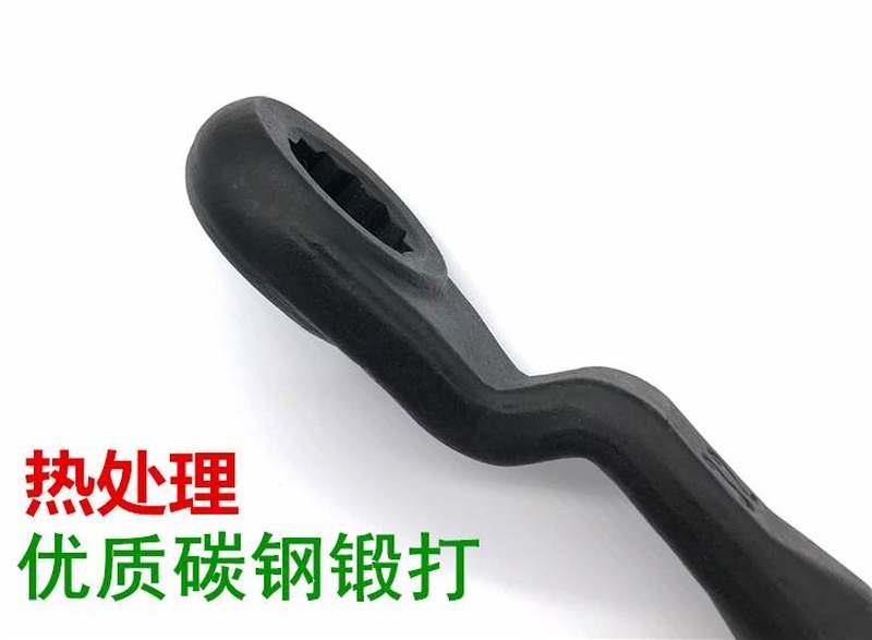 新品热处理 加硬机床（轻型）单头尖尾撬棒梅花六角扳手 M24M27-M