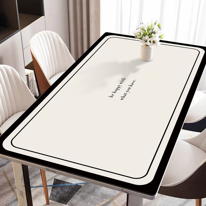 皮革餐桌垫子免洗防水防油防烫桌面垫茶几桌布轻奢高级感客厅台布,居家布艺,桌布,淘宝优惠券,粉丝福利购,淘宝优惠卷