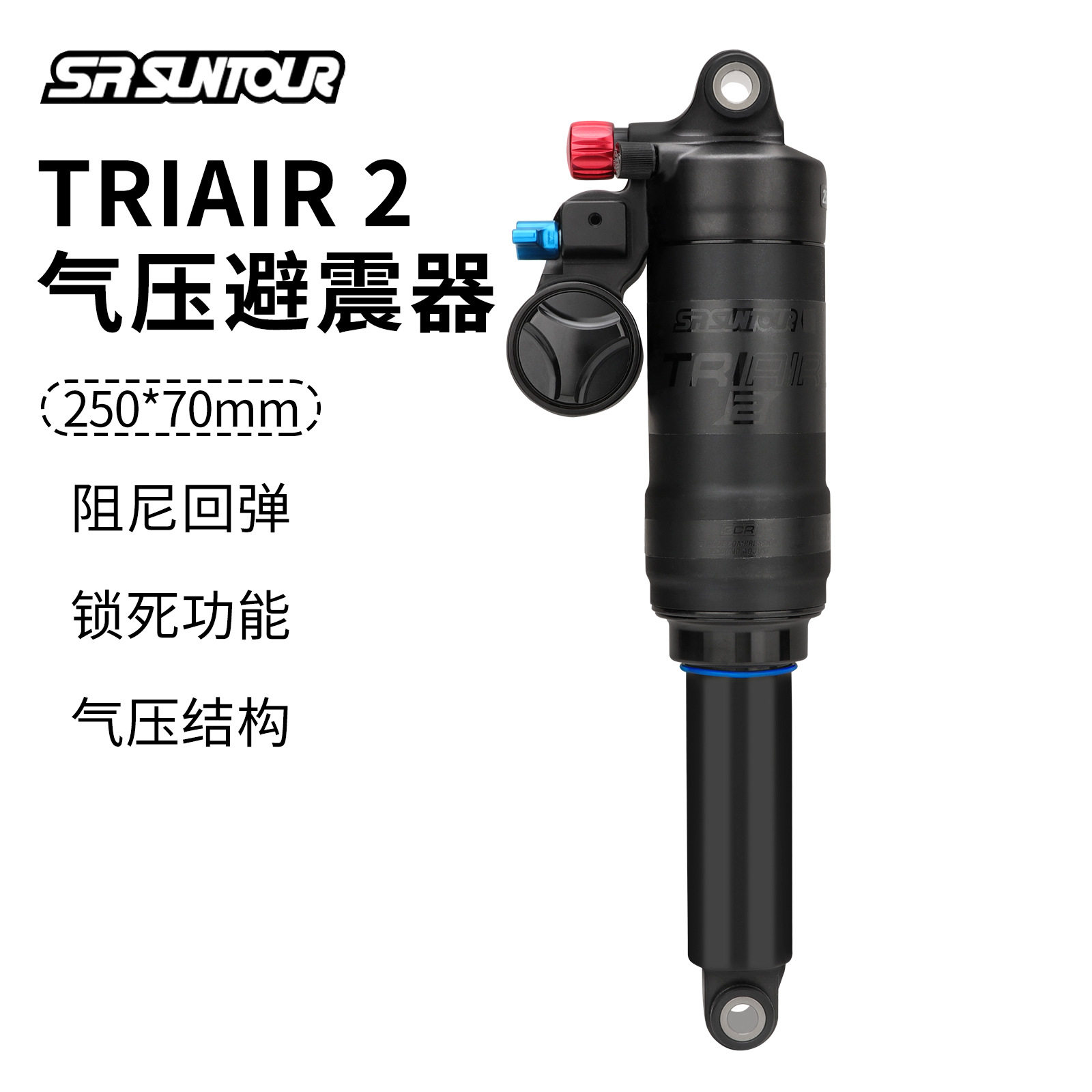 SR SUNTOUR三拓山地自行车气压避震器250-70MM速降DH后胆减震器