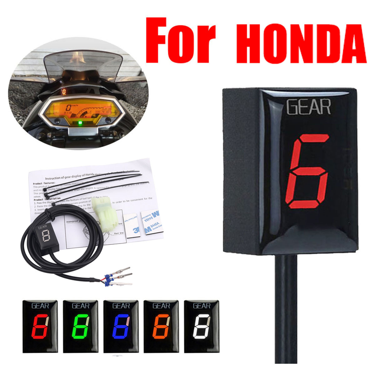 适用本田Honda摩托车LED档位显示