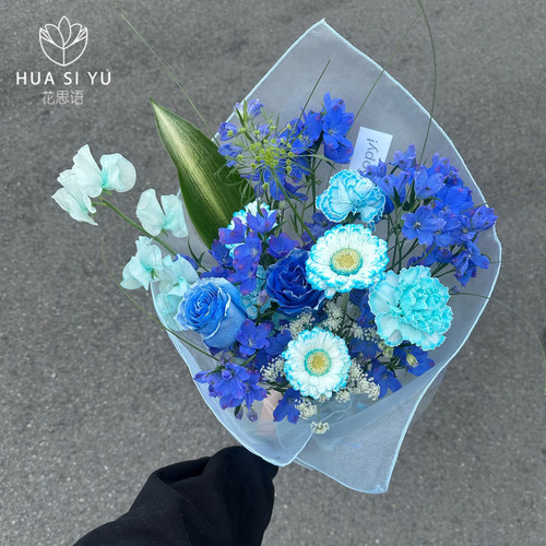 韩式ins风欧根纱锁边花束包装纱