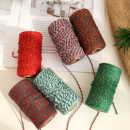 圣诞节彩色棉绳线花束绑带编织绳礼物礼盒装 材料 饰带花艺花店包装