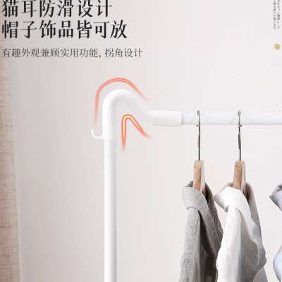 衣架落地卧室挂衣架次净衣收纳架角落衣帽架简易移动脏衣篓置物架