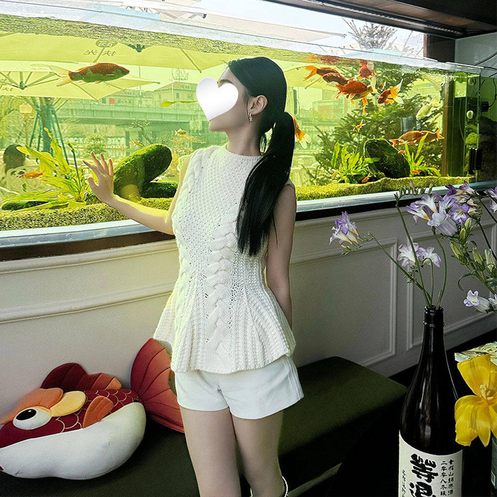 法式别致纯欲白色毛衣女