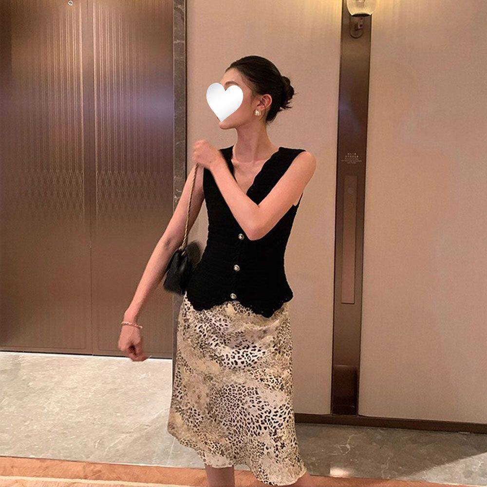 夏季复古宽松显瘦新款豹