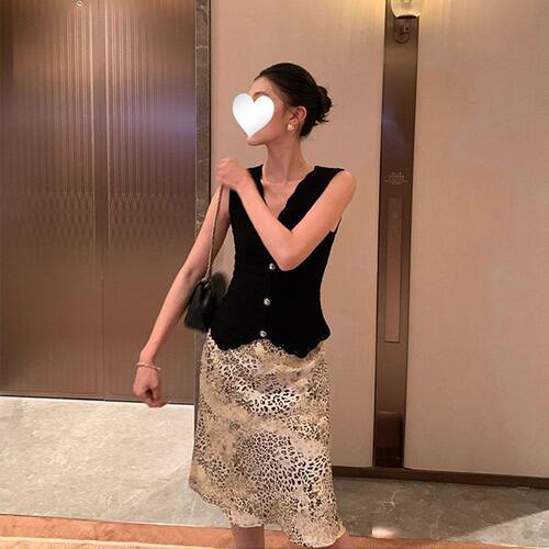 夏季复古宽松显瘦新款豹