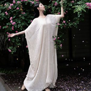 高级感新中式国风禅意连衣裙夏季新款复古文艺气质绝美仙女长裙子