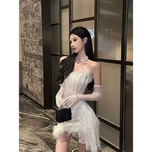韩系高级感御姐风连衣裙蕾春夏新款丝性感绝美包臀裙潮