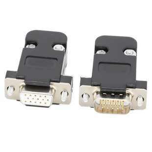 HDB15公头VGA插头 3排15针母头DB15接头电脑显示器投影仪视频插头