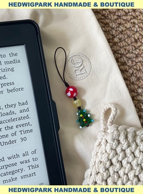 @hedi「圣诞小松」琉璃串珠*手机链钥匙扣挂件U盘mini包挂礼物