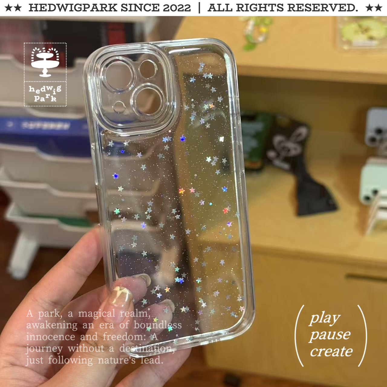 @hedi「滴胶素壳」贴纸好搭档！超细腻星星闪片透明blingbling壳搭配滴胶贴纸,3C数码配件,手机保护套/壳,淘宝优惠券,粉丝福利购,淘宝优惠卷