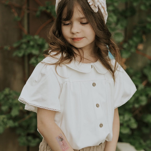 Let'sChill女童娃娃领针织上衣