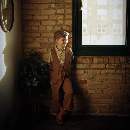 Let'sChill纯棉长裤复古纯色