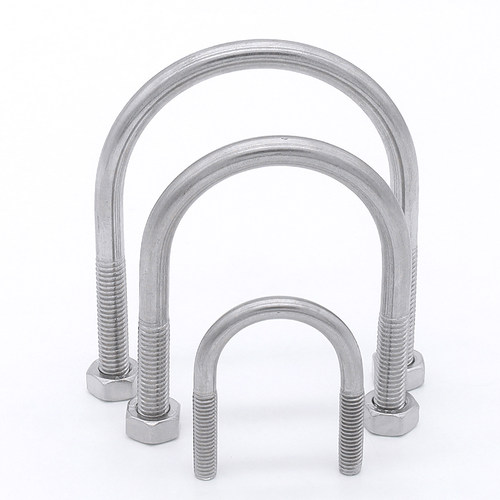 M6M8 U型螺栓304不锈钢U形螺丝U型管卡管夹固定抱箍卡扣骑马卡子