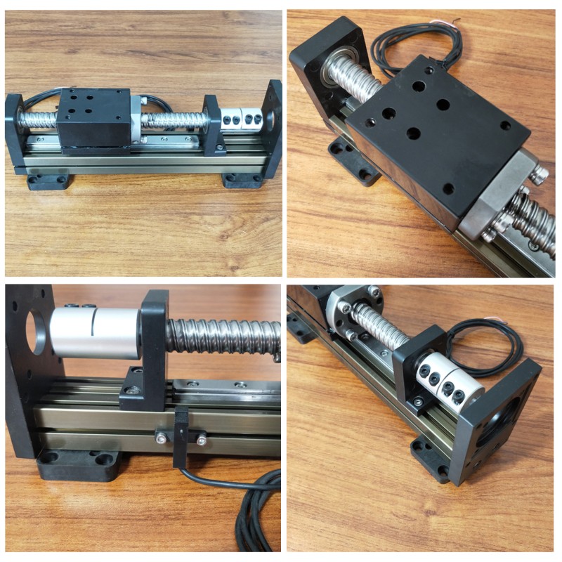 步进电机马达57配套40小型精密滚珠丝杆直线导轨模组工作台单线轨