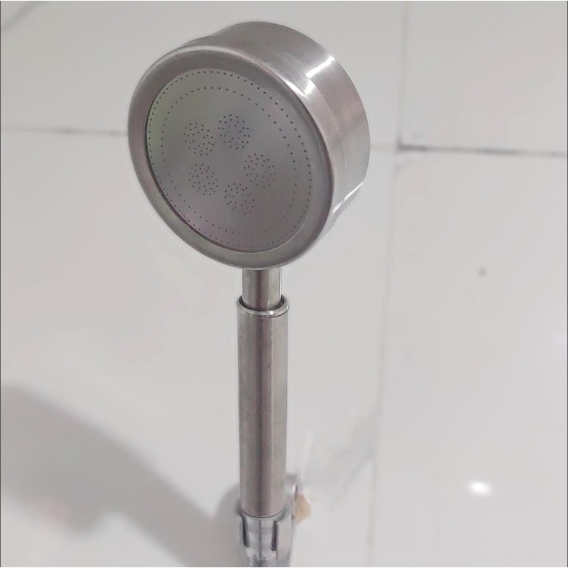 银色浴室可拆耐摔莲蓬头超强增压套装黑色软管手持花洒洗澡淋雨