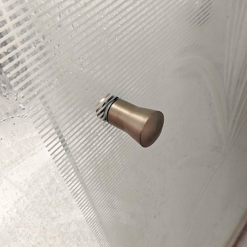 黑色拉手玻璃门配件淋浴房推拉门不锈钢展示柜卫生间专用圆型图片