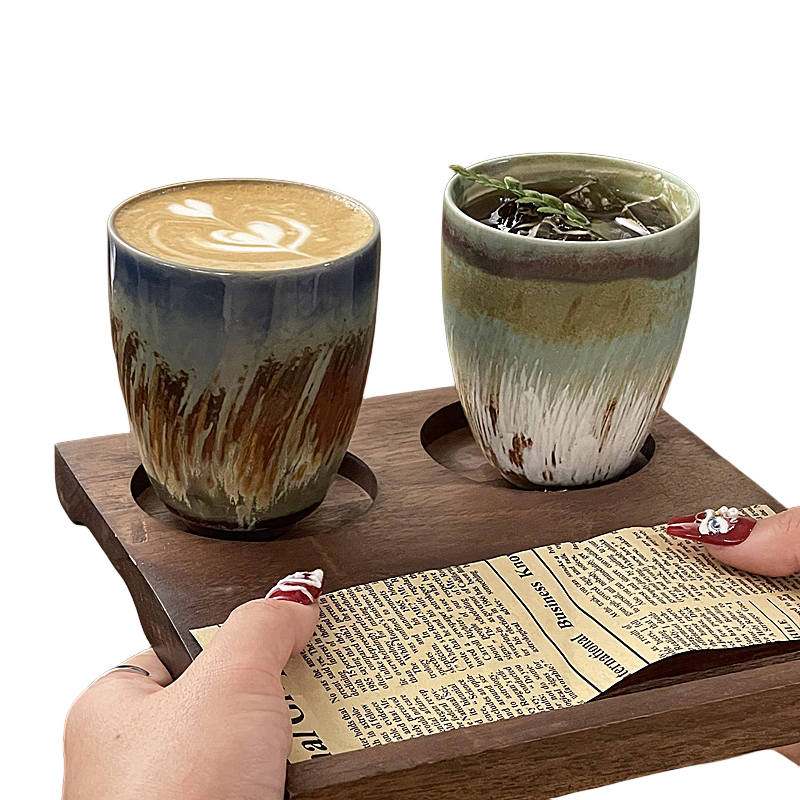 日式创意陶瓷拿铁咖啡杯