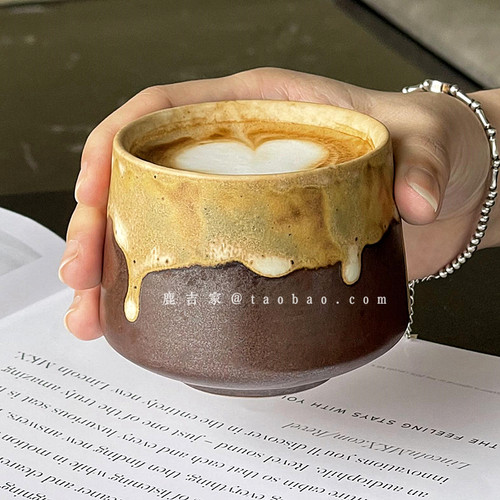 复古手工日式粗陶功夫茶杯