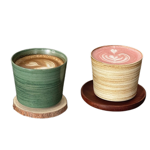 简约复古风咖啡厅热拿铁拉花杯日式下午茶陶瓷牛奶杯咖啡杯马克杯