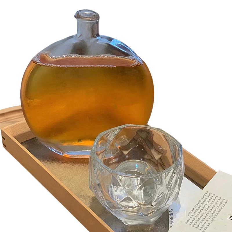 新中式玻璃圆形随手瓶
