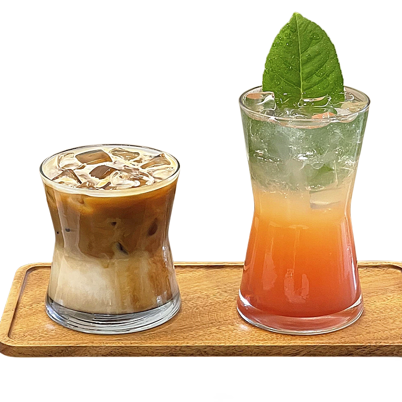 简约现代玻璃收腰果汁杯